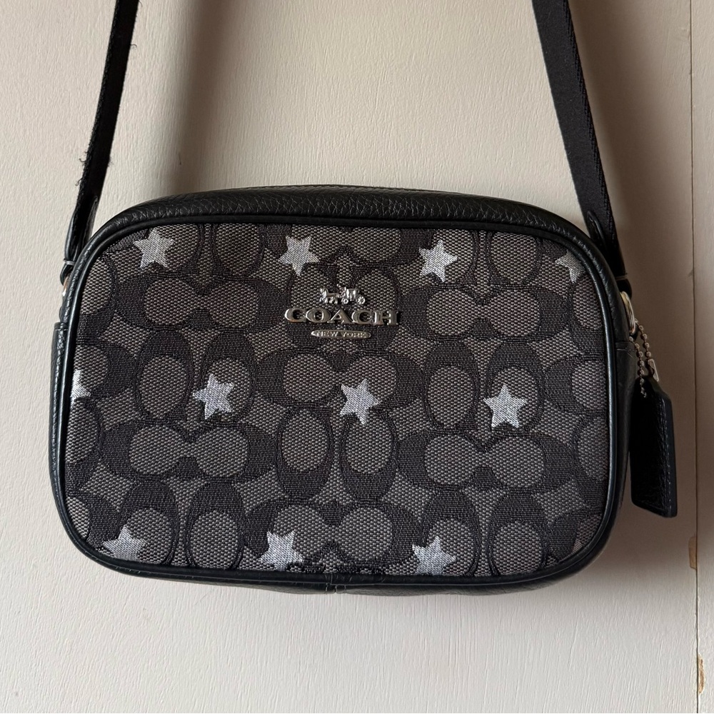Coach Black Signature Star Print Crossbody Bag